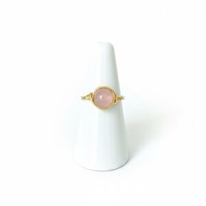 Wire Wrapped Strawberry Quartz Ring